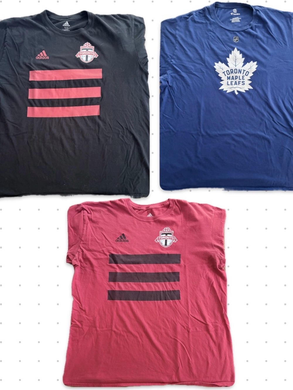 Toronto Sports Tee Bundle - Toronto Maple Leafs + Toronto FC Soccer Tees (2)